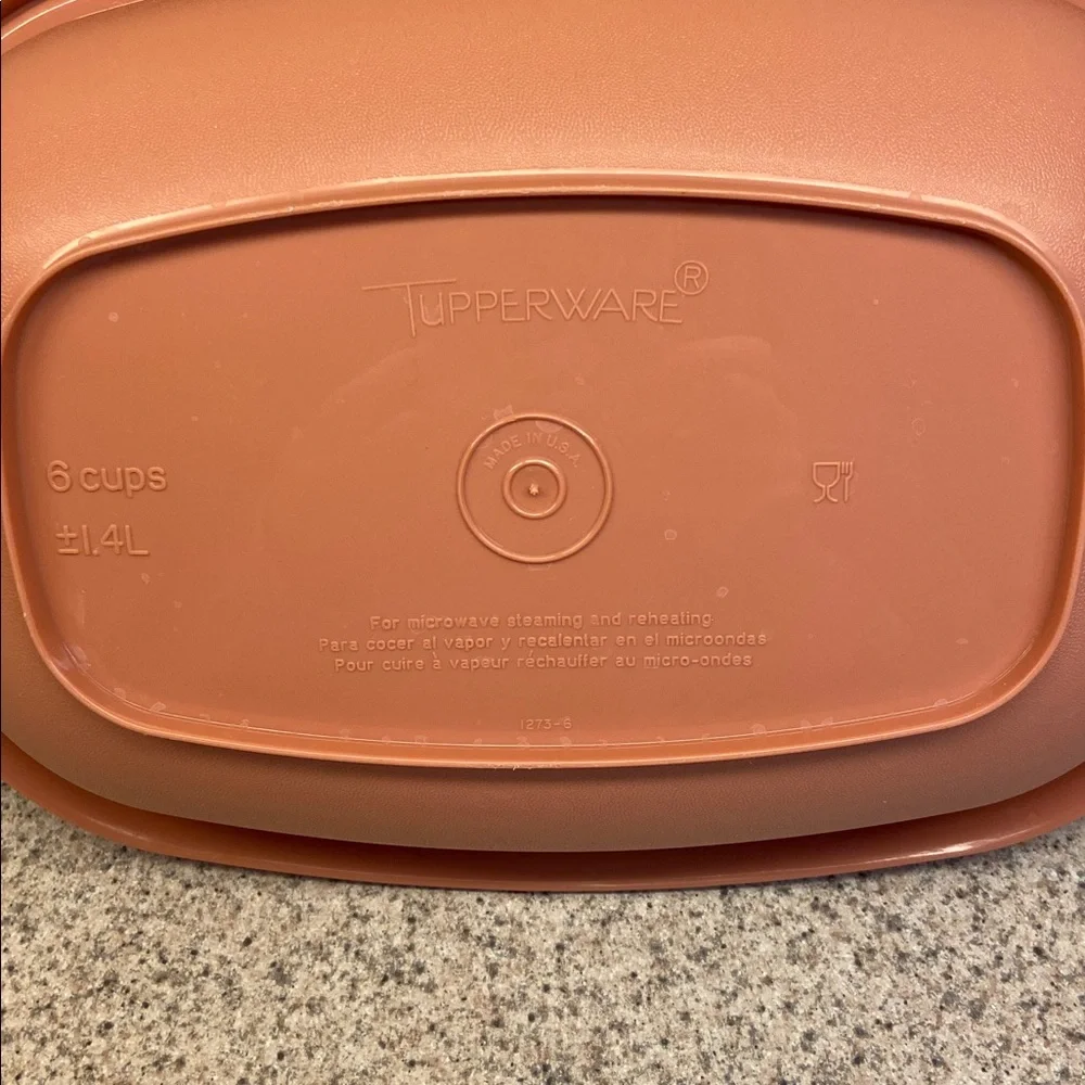 Vintage Tupperware 6 Cup Steamer 3 piece Set for Microwave Dusty Rose 1273 - 6